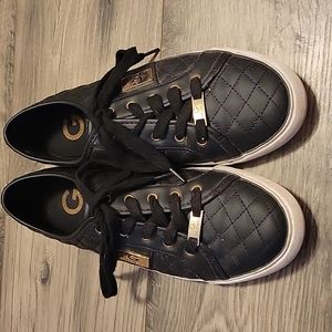 Leather black Guess shoes